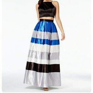 Nights by Teeze Me 2 pc. Block color prom dress.